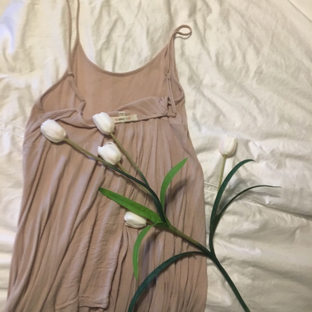 Sheer tan dress